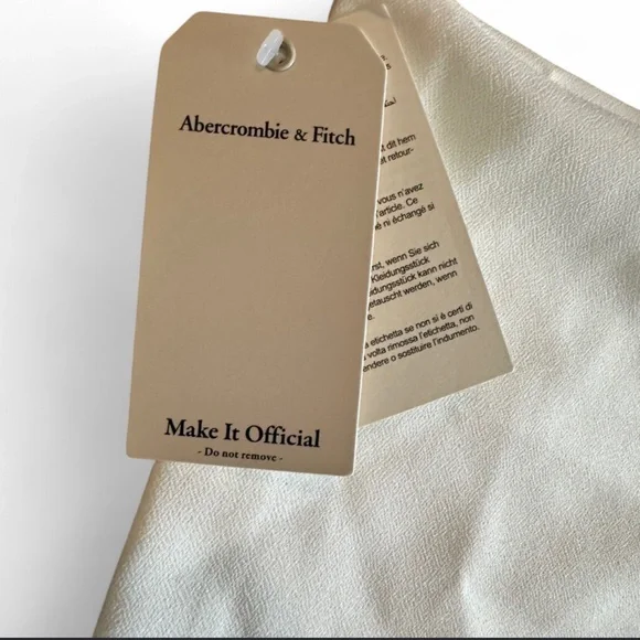 Abercrombie & Fitch Mixed Fabric Midi
White XST Dress NWT - Picture 3 of 4